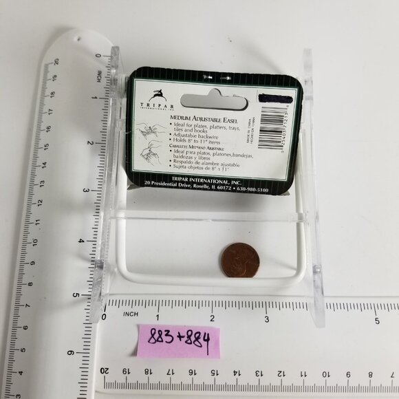 NWT Adjustable Medium Clear/White Easel, Smart Phone Stand, Holds 8"-11" items! - Picture 6 of 9